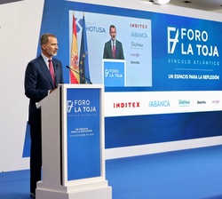 Su Majestad el Rey durante su intervención